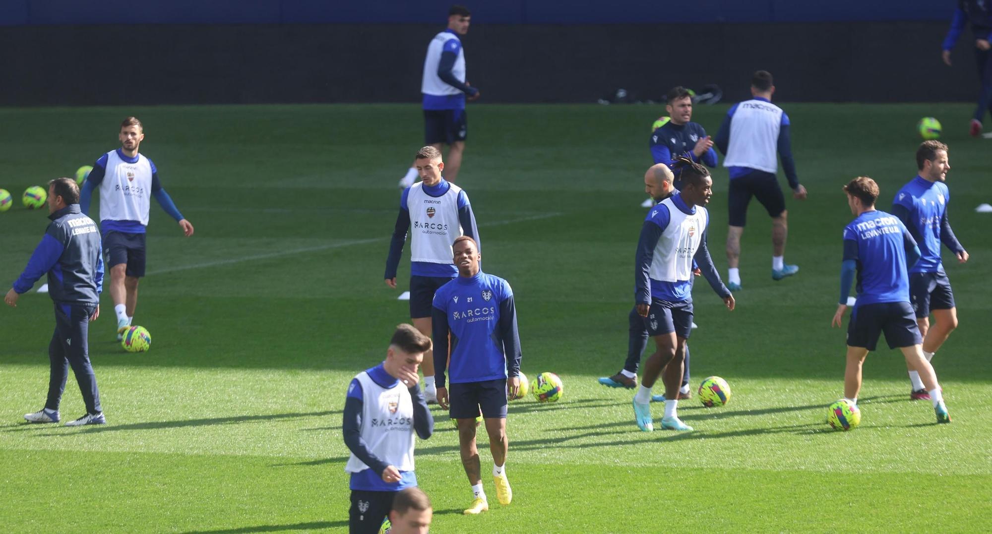 Sesión de entrenamiento del Levante UD previo al partido frente al CD Lugo