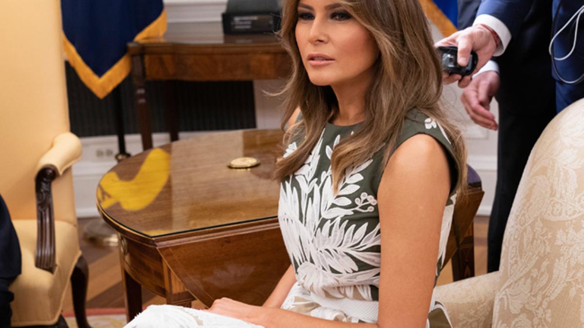 Melania Trump, durante la vista de los reyes españoles