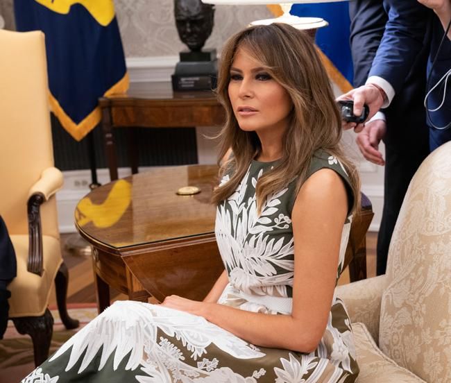 Melania Trump, durante la vista de los reyes españoles