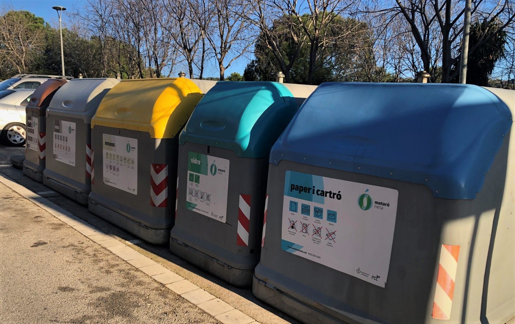 Contenedores de reciclaje de Mataró.