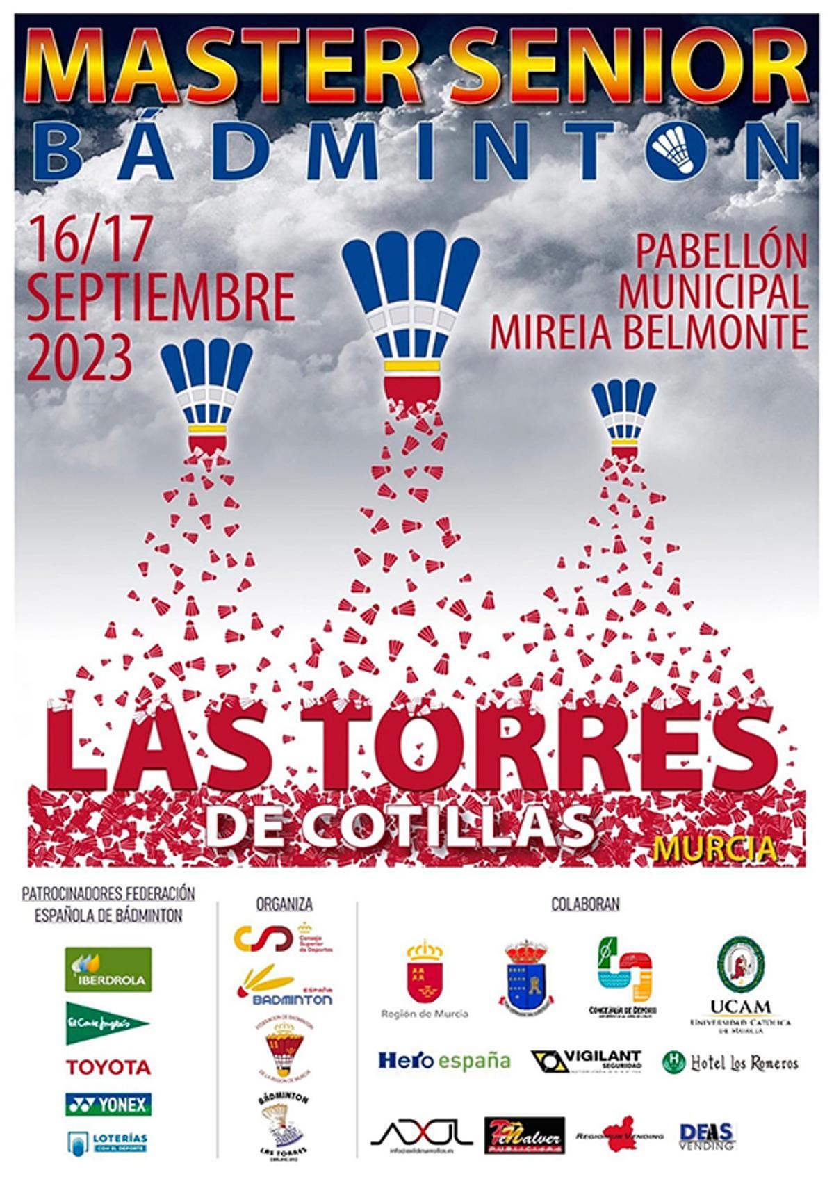 Cartel anunciador del Máster Sénior de Las Torres de Cotilla (Murcia).