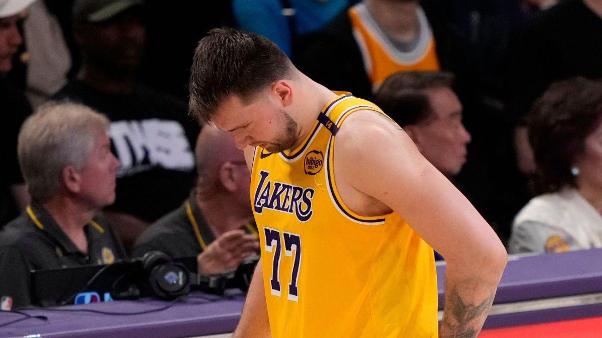 Luka Doncic, en la última derrota de los Lakers ante los Timberwolves