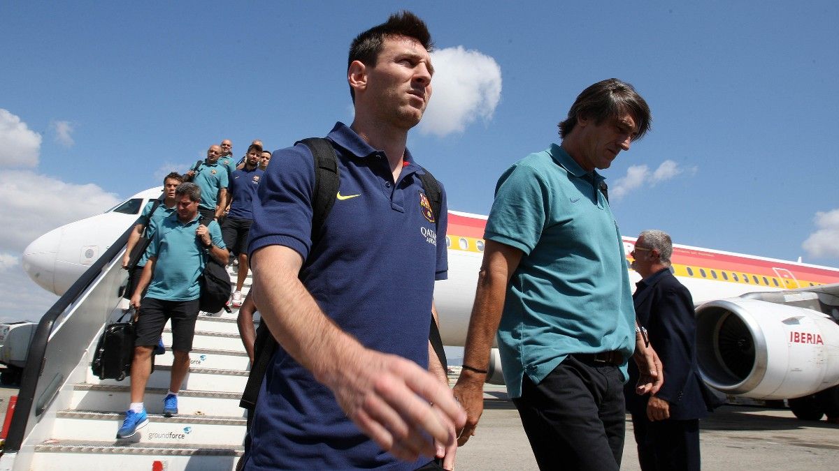Pepe Costa, junto a Leo Messi