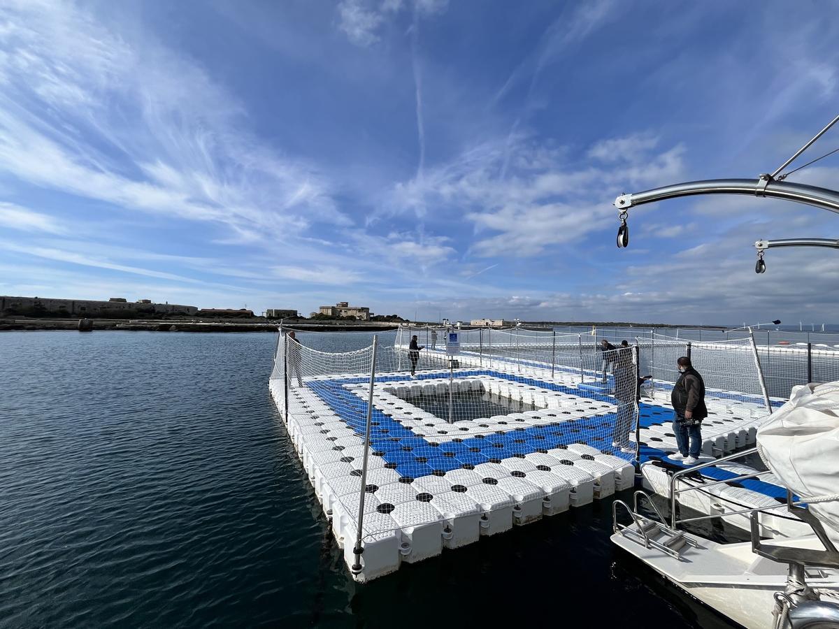 Las instalaciones italianas de apoyo a los delfines.