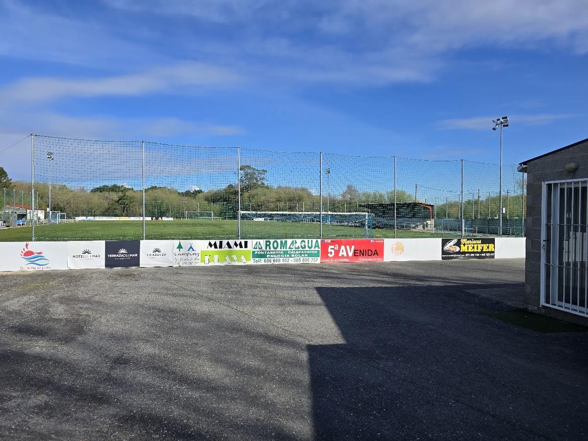 El campo de fútbol de San Vicente de O Grove.