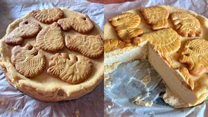 Tarta de queso de galleta dinosaurus