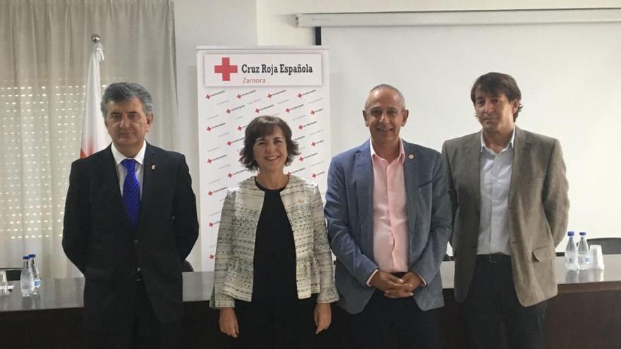 Desde la izquierda: Isaac Macías Fontanillo, Susana Liquete, José Manuel del Barrio y Francisco Sánchez Gallego