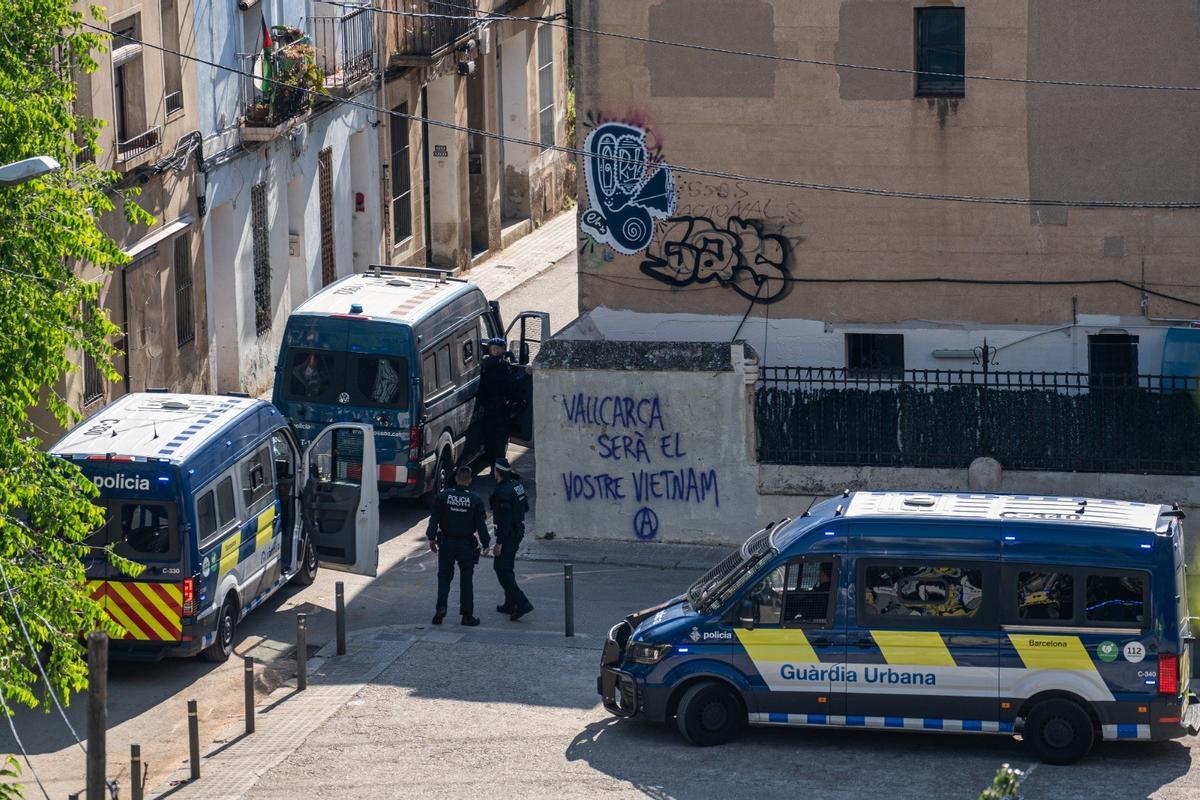 Desalojo del asentamiento de barracas de Vallcarca.