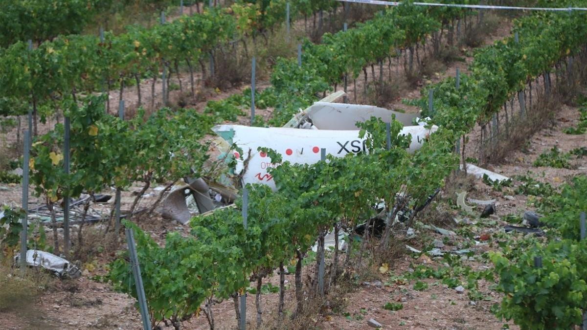 Accidente de una avioneta en el Penedés