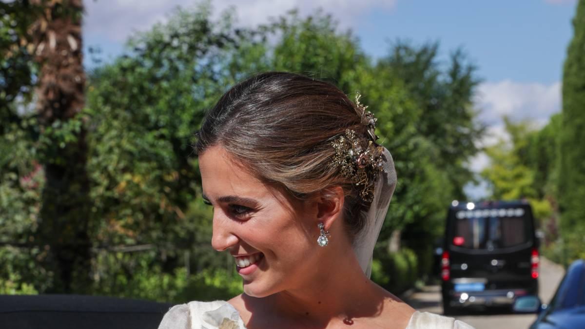 María Corsini el día de su boda con Diego Osorio