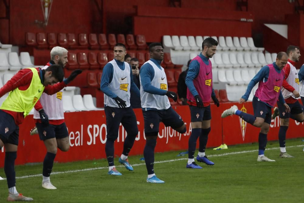 Entrenamiento del Sporting en Mareo.