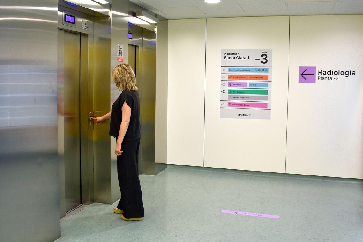 La senyalització per facilitar el nou recorregut als usuaris que hagin d'anar a Radiologia