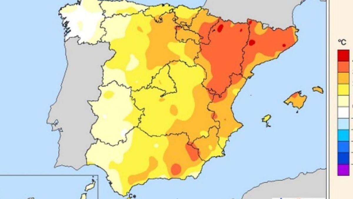 Anomalías térmicas registradas en el pasado mes de junio. | Aemet