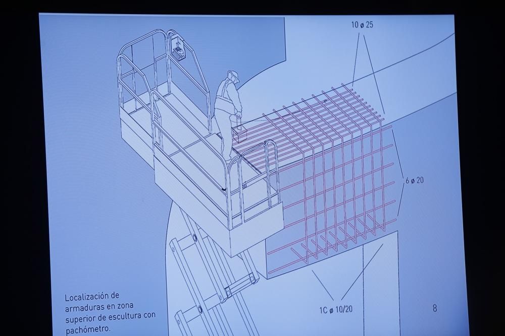 Así será la obra de reparación del Elogio de Gijón