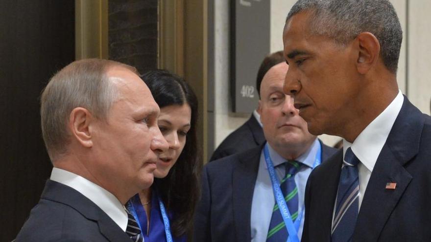 Miradas que matan: una foto capta la mala relación entre Obama y Putin
