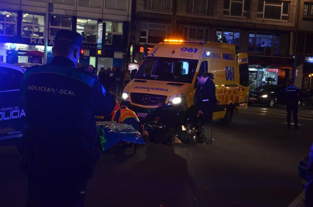 Accidente en la plaza de Pontevedra