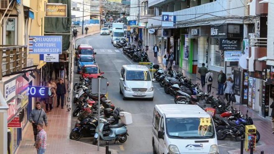 La calle Ruzafa de Benidorm, cuyo tramo entre Escuelas y La Parra estará en obras.