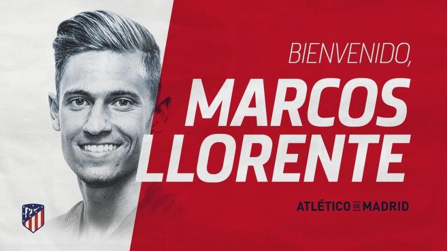 Marcos Llorente firma su contrato con el Atlético de Madrid