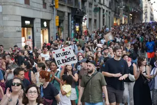 Gran manifestación antiracista en Barcelona