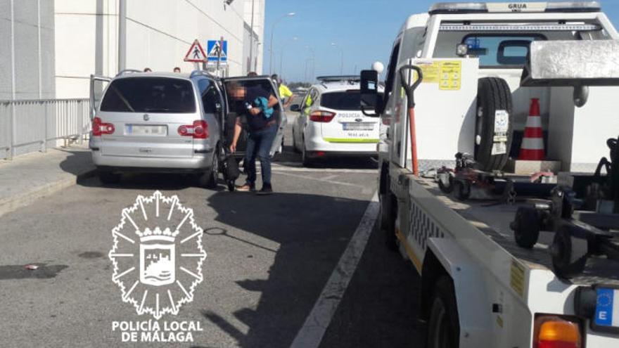 Taxi pirata denunciado en el Aeropuerto de Málaga hace unos días.