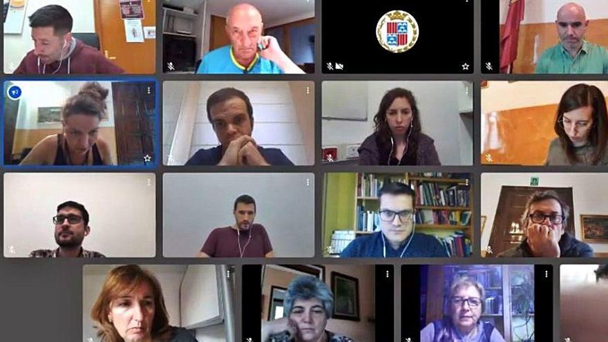 Un moment del ple telemàtic de l&#039;Ajuntament de Berga