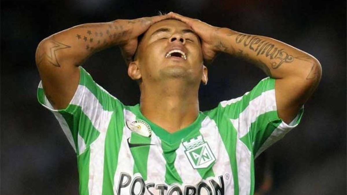 Edwin Cardona, durante un partido entre el Atlético Nacional y el River Plate de la Copa Sudamericana el pasado 10 de diciembre