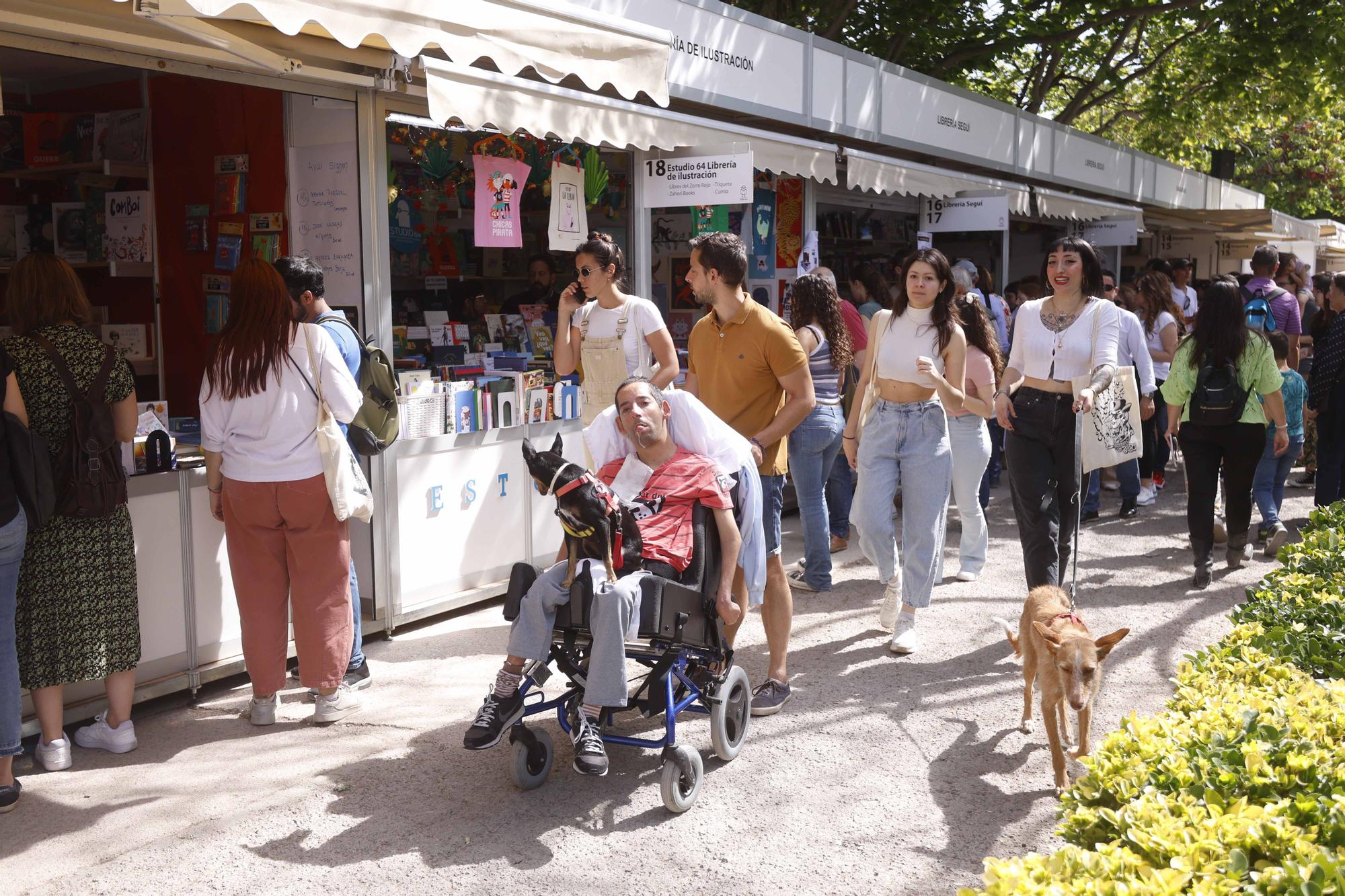 Llenazo de domingo en la Fira del Llibre