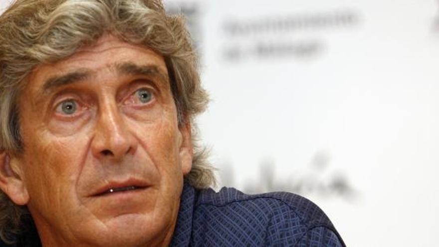 Manuel Pellegrini durante una rueda de prensa dada durante la última temporada.