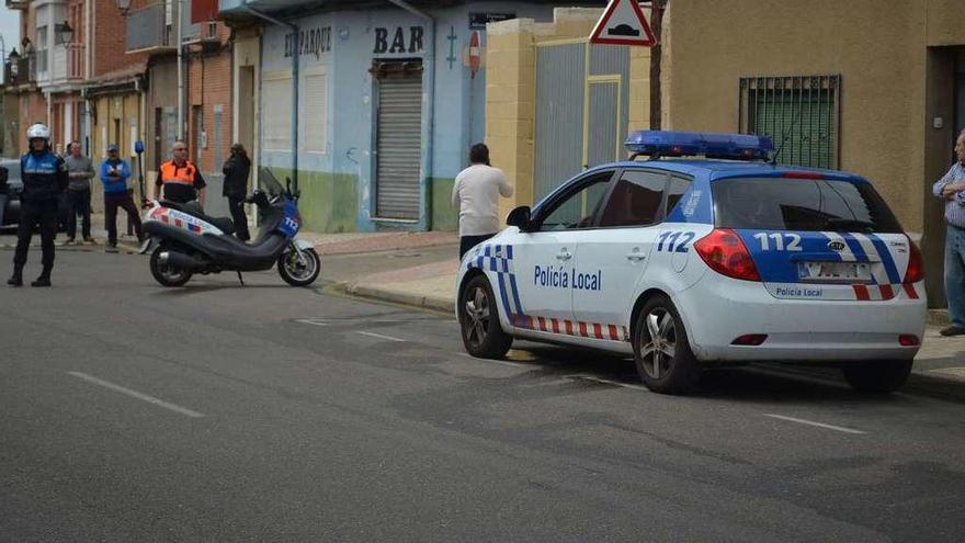 La Policía Local, participando en un simulacro de emergencias.