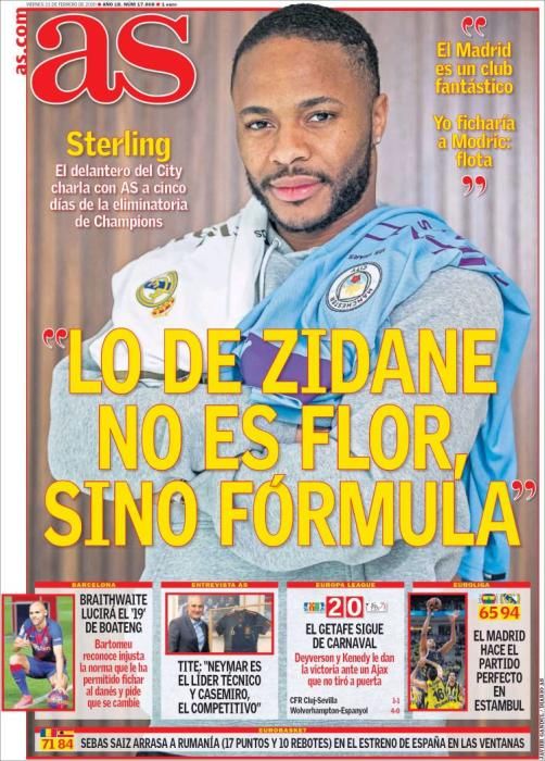 Portada AS viernes 21 febrero 2020