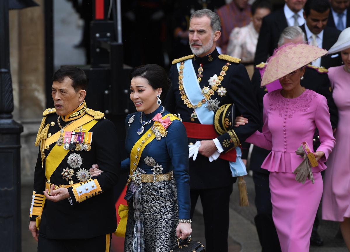 Felipe y Letizia, en la coronación del rey Carlos III