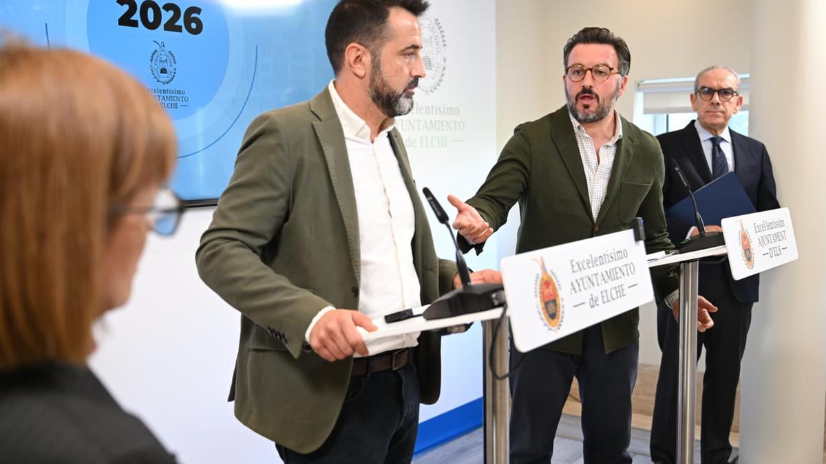 Aurora Rodil, Samuel Ruiz, Pablo Ruz y Francisco Soler, en la comparecencia de este jueves.