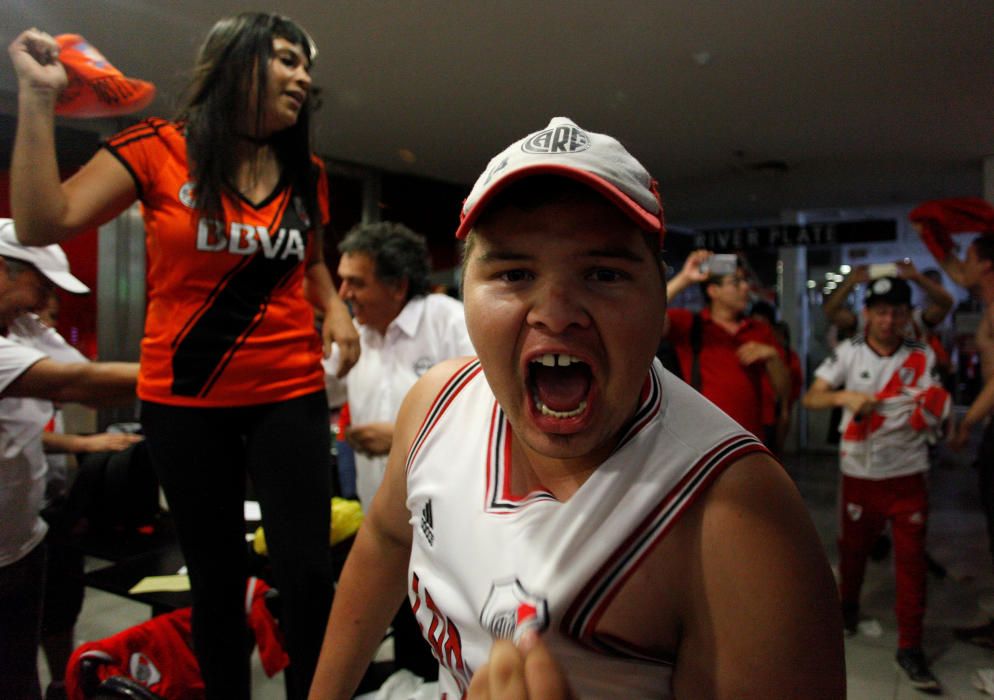 La afición de River celebra su victoria