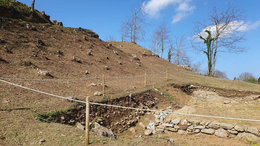 Unha das zonas do xacemento arqueolóxico do castro de Montes Claros, na Laracha /concello da laracha