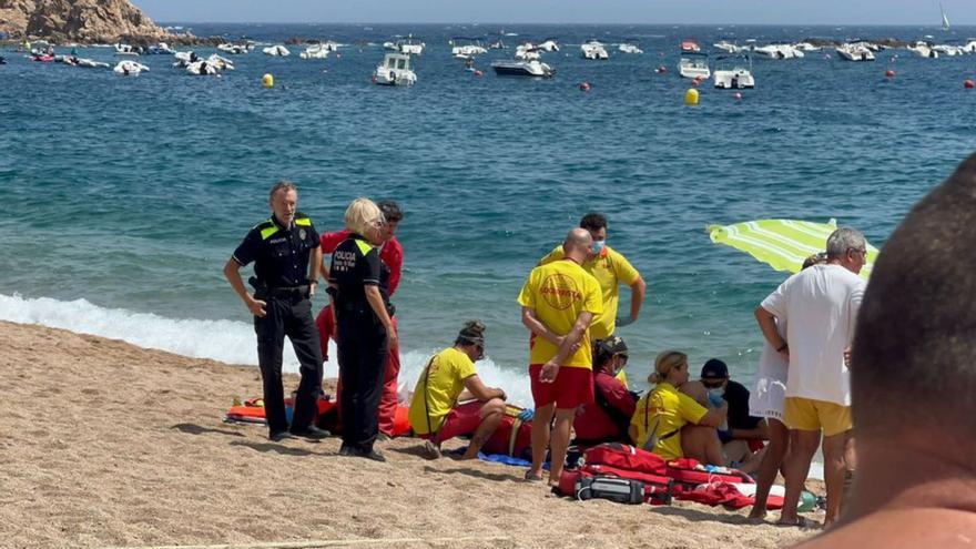 El SEM evacua un home per ofegament a Tossa de Mar