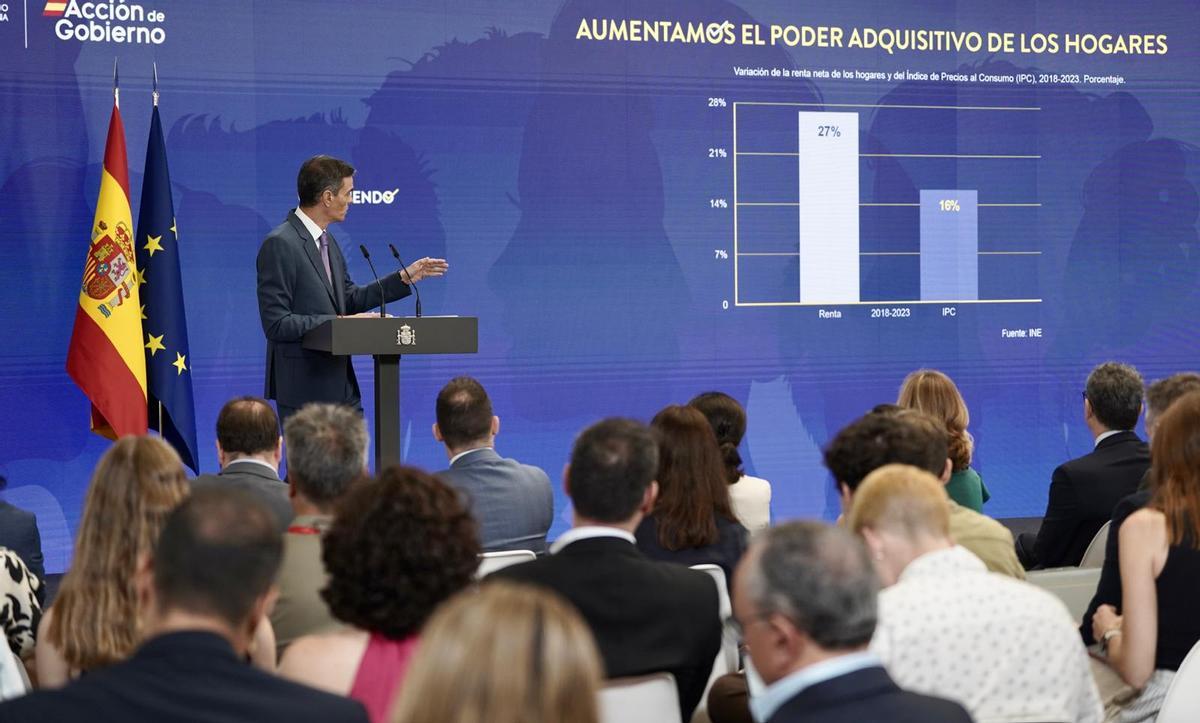 Comparecencia de Pedro Sánchez ante los medios para hacer balance del curso político