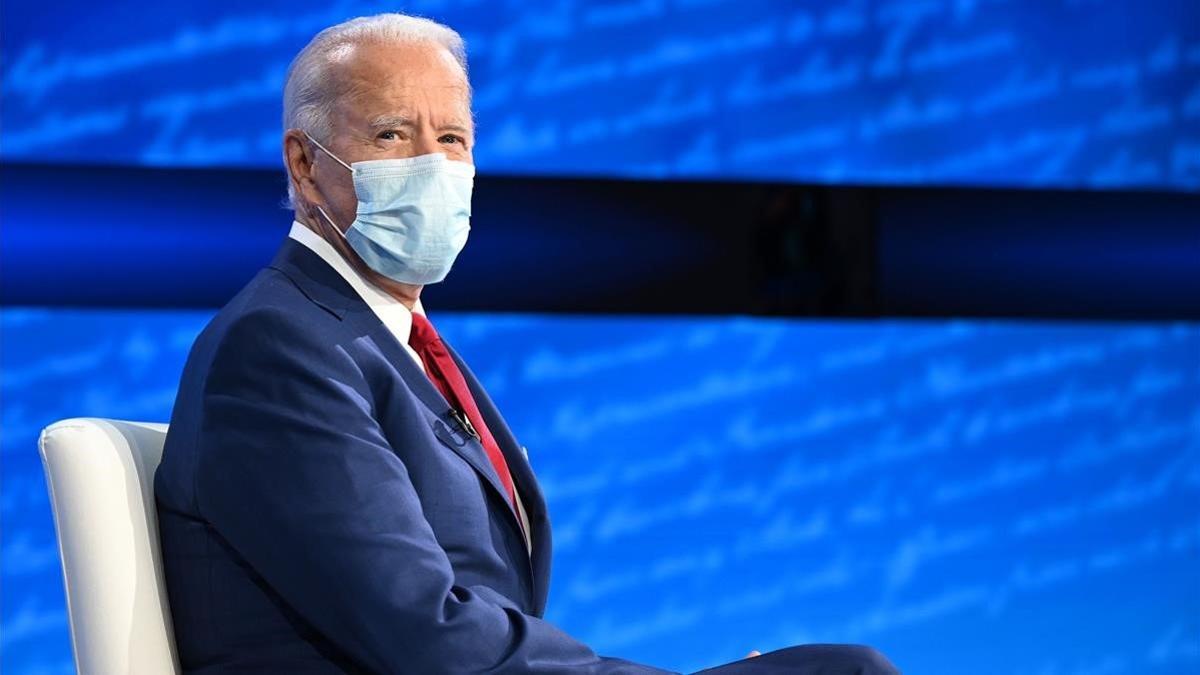 El candidato demócrata, Joe Biden, durante el 'town hall' de Filadelfia.