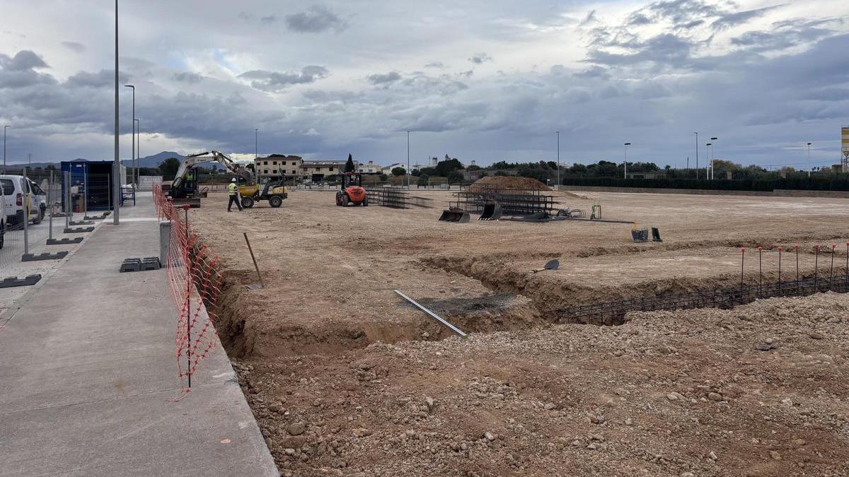 Foto de las obras del futuro ecoparque de Benicarló.