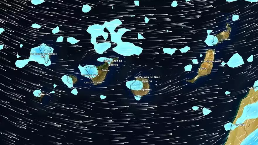 La Aemet avisa de lluvias intensas y viento fuerte en Canarias este sábado: estas serán las zonas más afectadas
