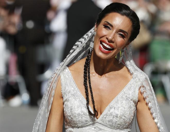 Pilar Rubio presume de trenzas el día de su boda