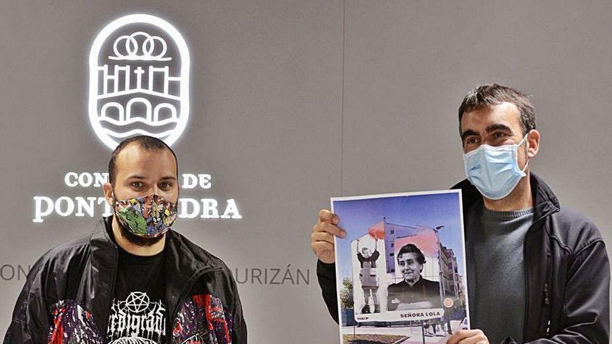 Yoseba Muruzábal y Xaquín Moreda presentan el mural