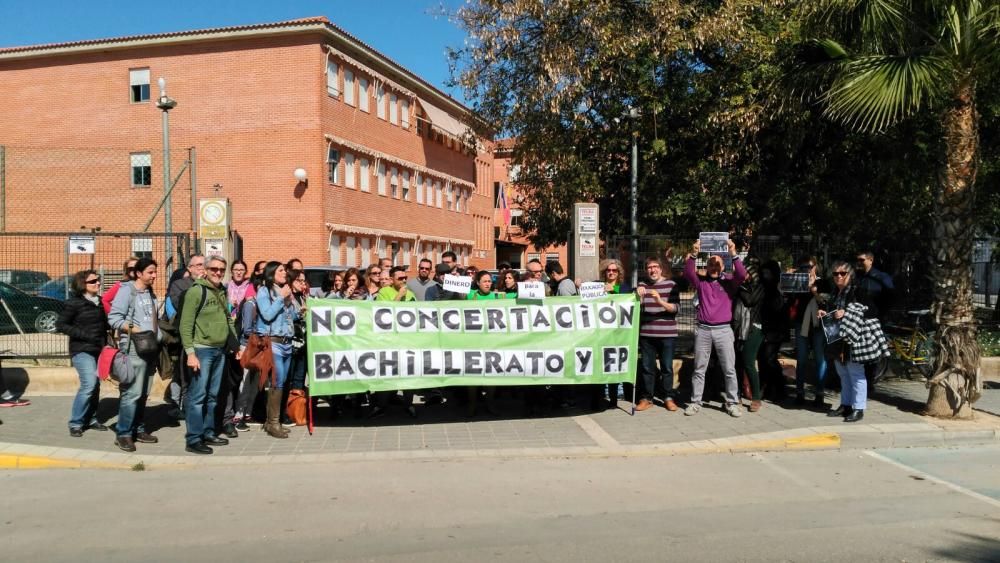 Protestas en institutos de la Región contra los conciertos educativos