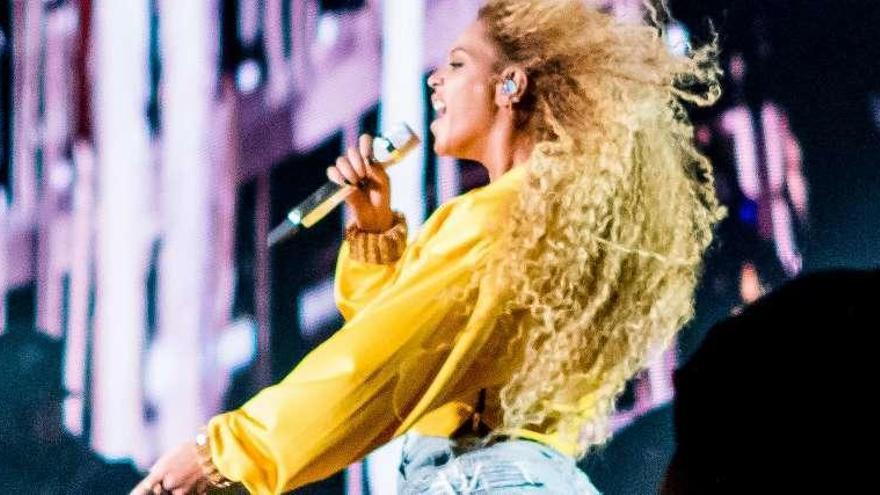 Beyonce, en plena actuación.