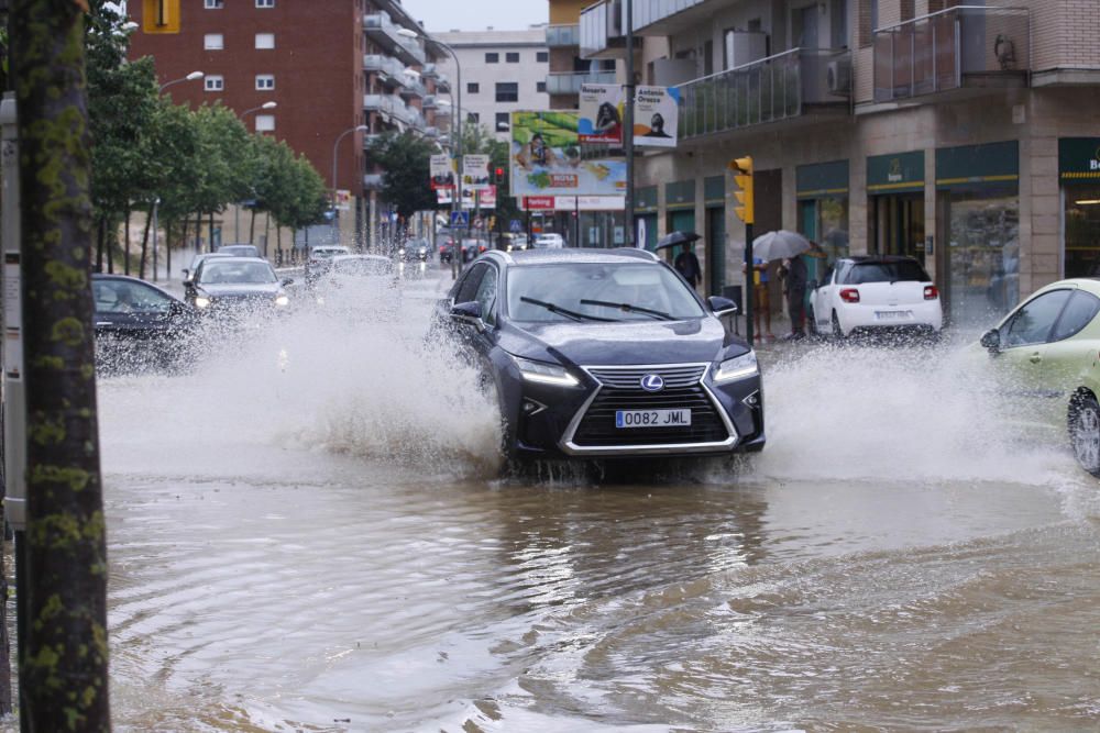 Tromba d'aigua a la ciutat de Girona