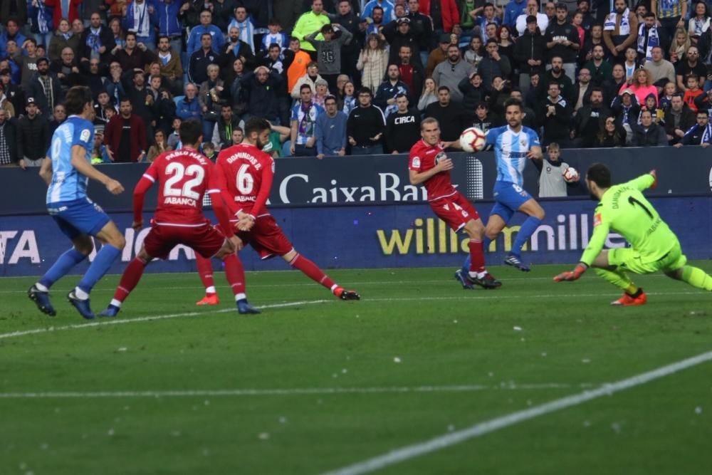El conjunto malaguista y el gallego igualan a cero en el partido más atractivo de la jornada en la Liga 123