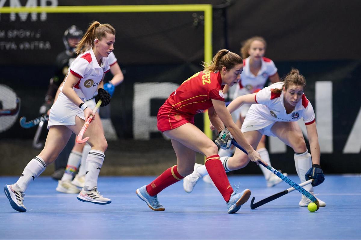 María López, durante el partido por el tercer puesto contra Austria.