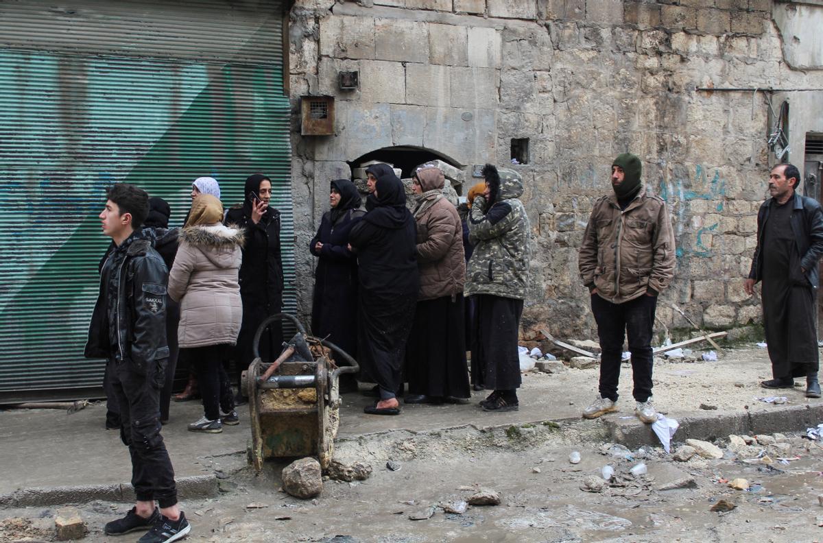 Aftermath of an earthquake in Aleppo