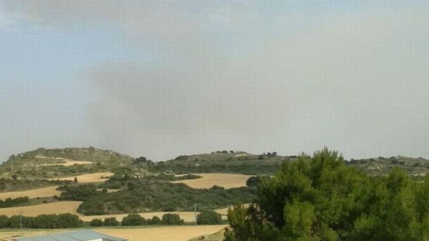 Incendio de origen agrícola en Alcalá de Gurrea (Huesca)