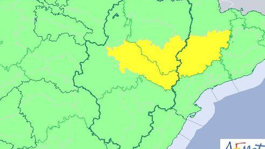 Alerta amarilla por temperaturas máximas en el sur de Huesca y valle del Ebro