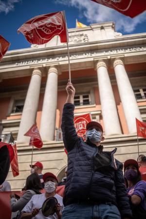 Protesta de CCOO en la capital tinerfeña | 11-2-2021